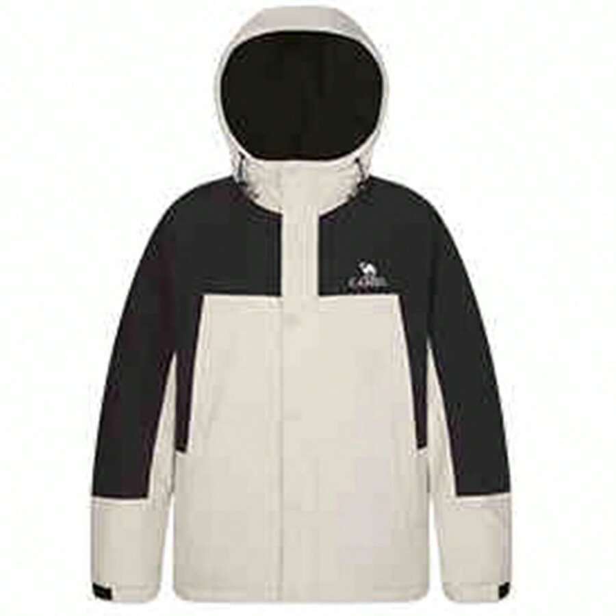 CAMEL CROWN Chaqueta para hombre de trabajo al aire libre, de algodón para montañismo - Gris avena negro fantasma - Ver 1