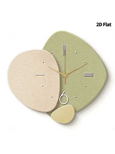 2D Flat 1pc Creative Moderne High End Home ation Wand Clock, Ultra Quiet Quartz Movement, No Ticking Sound, Painting Klok Living Room, Bedroom Office, able Watch, Unique Personalized, Clear Reading Time, In Bedroom, Studio, Room view 11