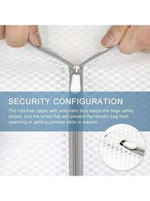 5pcs Woven Mesh Laundry Bags Set, Multipurpose Rectangular Zipper Closure, Durable Garment Care For Fine Fabrics & Sweaters, No Power Needed, Easy To Use & Reusable Travel Organizer