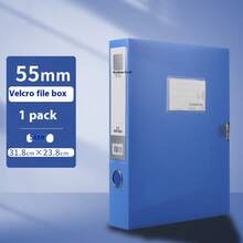 1pc A4 File Box, Foldable High Capacity Document Storage Organizer, Plastic Binder With Closure, File Folder Holder, Thick Plastic Accounting Folding Storage Box, Suitable For Office Personnel, Students, Accountants, Archivists, For Office, Study, Finance, And Archive Scenarios,For School Supplies,Back To School - A4 Back Width 5.5CM - View 6