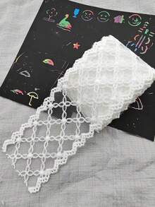 1碼米色蕾絲用於針線活DIY 蕾絲和刺繡裝飾用於縫紉材料自製蝴蝶結髮飾 - 米色 - 查看 10