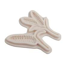 قالب سيليكون بشكل سنبلة القمح ثلاثي الأبعاد، للاستخدام في DIY لتزيين أكواب الورق، وقوالب الشموع