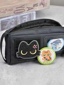 Una variedad de estilos de estuches para lápices con gancho y bucle de gato pequeño, muy atractivos y de gran capacidad, bolsas de papelería para oficina y escuela > Almacenamiento de papelería de oficina > Estuches para lápices > Bolsas para bolígrafos