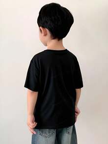 Camiseta Manga Corta para Niño con Diseño Racing y Estampado Estilo Deportivo Street 6‑16 Años - Negro - Ver 2