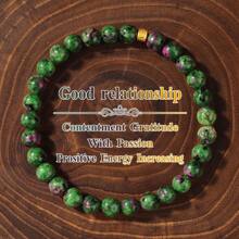 1pc Natural Citrine Tigers Eye Crystal Bracelet For Women Summer Beaded Bangles Money Gifts For Boyfriend Dad 50th Birthday