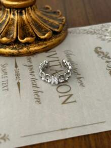 foxanry خاتم عتيق بسيط قطعة واحدة، مجوهرات للنساء، للارتداء اليومي، هدية ترويجية