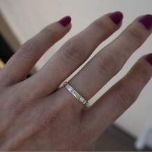 3-Piece Delicate Blue Zirconia Women's Engagement Ring - Perfect Bridal Jewelry Gift - Golden - View 5