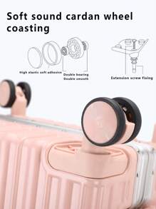 22x14x9 Carry On Luggage Hardside PC Aluminum Framed Travel Suitcase Suitcases Suit Case Travel Luggage Waterproof Carry On Suitcase Hand Luggage Pink Holiday Winter Bag For School School Accessories School Stuff - Dusty Pink - View 11