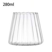 1 pieza Vaso de vidrio borosilicatado con soporte, vaso creativo para bebidas, para uso doméstico - transparente - Ver 14