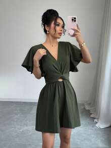 Women Jumpsuits - Army Green - View 5