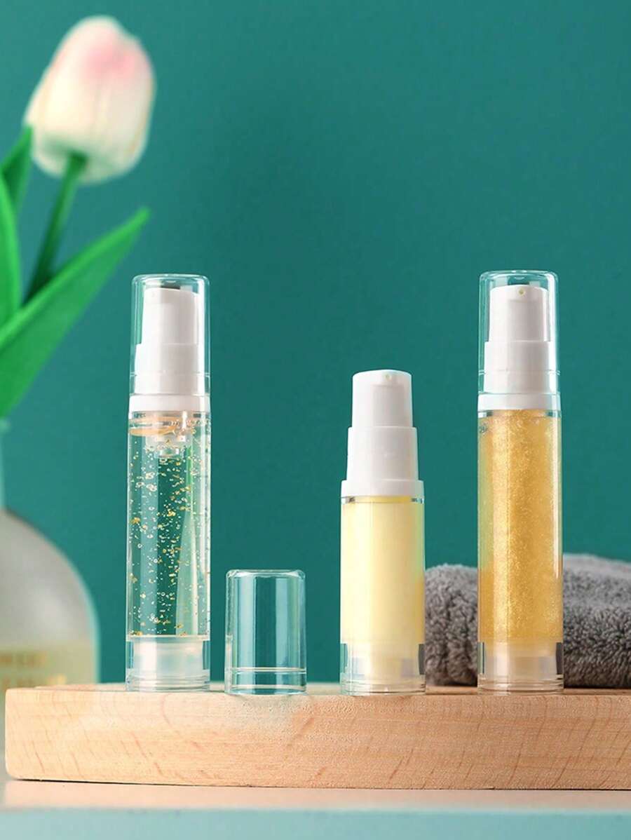 2pcs/Set Clear Lotion Dispenser, Modern Acrylonitrile-Styrene Copolymer Lotion Dispenser For Travelbathroom Decor Fall Decor Back To School