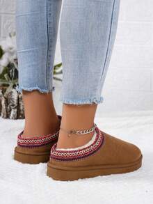 2025 New Women's Snow Boots, Thermal Lined Thick Bottom Warm Short Boots For Winter