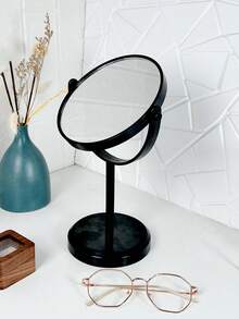 1 szt. matowe, dwustronne lustro toaletkowe w stylu europejskim, duże lustro księżniczki, makijaż, tanie, dekoracja pokoju, toaletka, podróże, sypialnia, akcesoria do makijażu, lustro, lustro toaletkowe, tanie, ozdoby do pończoch, makijaż, narzędzia do makijażu, tanie rzeczy, prezenty, prezenty dla kobiet, prezenty świąteczne - Czarne - Zobacz 3