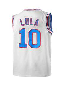 Man,10 White Basketball Jersey, Round-Neck Casual Embroidered Vest, Training And Competition Uniform - 白色 - 查看 2
