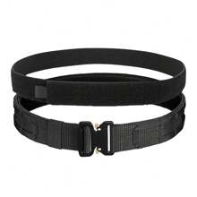 Cintura tattica 2 in 1 - in nylon, fibbia regolabile, sistema MOLLE, adatta per sopravvivenza, caccia e uso tattico, equipaggiamento tattico