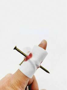 Fake Nail Through Finger Prank Toy, New Magical Trick Toy For Friends, Halloween Scary Joke Gag Toy - White - View 8