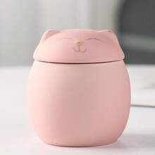 1 pieza Urna de Mascota de Cerámica, Contenedor de Cenizas de Gato, Contenedor de Vida, Urna Conmemorativa de Gato de Cerámica, Lugar de Descanso Gentil para Felinos, Frasco de Cenizas Hecho a Mano