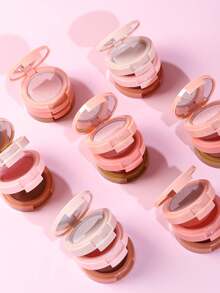 HANDAIYAN 三合一高光、腮红、修容彩妆盘，持久显色腮红，色彩饱和度高，西式妆容，便携魅力，节日派对、万圣节、圣诞节、秋冬季必备，宿舍必备。适合女性的脸部彩绘化妆品，适合秋冬季节，理想的生日/情人节礼物，狂欢节派对必备，Y2K时尚潮流的最佳配色。 - 彩色 - 查看 7