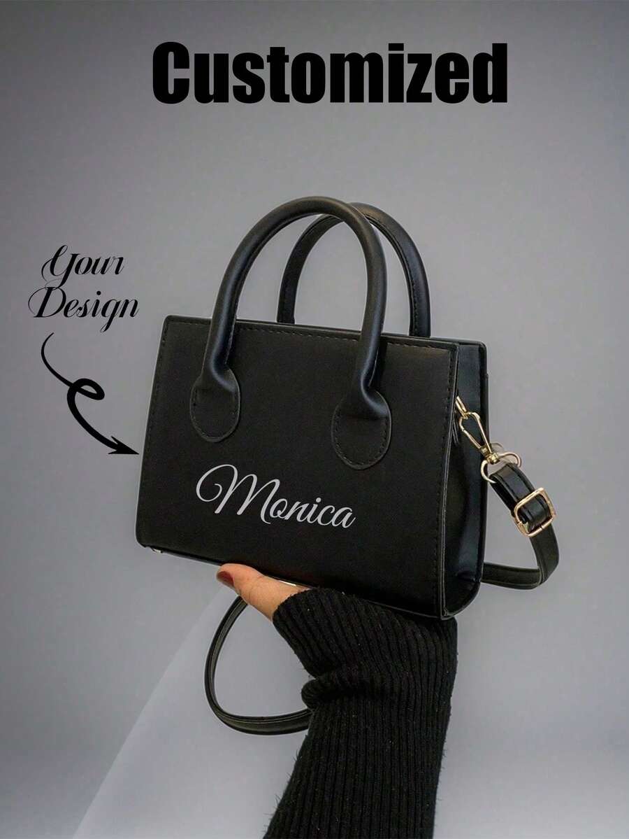 Bolso de mano de cuero PU de unicolor personalizado y personalizado, bolso cuadrado pequeño minimalista y casual, bolso de moda vintage casual para mujer, bolso de hombro mini para ir y venir, bolso cruzado de moda para salir, ideal para adolescentes, mujeres, estudiantes universitarios, principiantes y trabajadores de cuello blanco. Perfecto para la oficina, el trabajo, los negocios, el transporte. El mejor bolso de trabajo para mujeres. Bolso con inspiración retro para mujeres, glamour de Año Nuevo - Multicolor - Ver 1