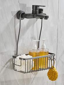 1 pezzo Portaoggetti da appendere per il bagno, Scaffale portaoggetti da bagno, Cestino portaoggetti da bagno, Portaoggetti per shampoo e gel doccia, Accessori da bagno, Organizzazione e archiviazione per il bagno