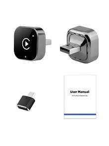 1pc 2in1 Wireless CarPlay Dongle Wireless Android Auto Adapter AI Smart Box Car Intelligent Systems For Car With Wired CarPlay - Multicolor - View 15