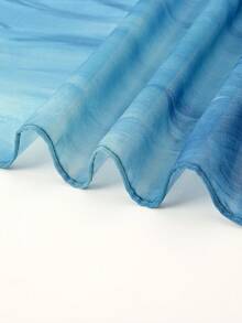 1pc Women's Bohemian Watercolor Print Headscarf, Muslim Sun Protection Headwrap, Elegant Versatile Scarf Shawl Suitable For Daily Wear