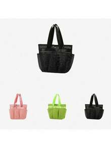 حقيبة تخزين للحمام، حقيبة تخزين لوازم الحمام، حقيبة محمولة للتنظيف والتنظيم في الحمام، سلة تخزين محمولة باليد