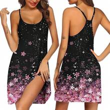 Women's Racerback Sleeveless Nightgown, Sleepwear - 櫻花 - 查看 11