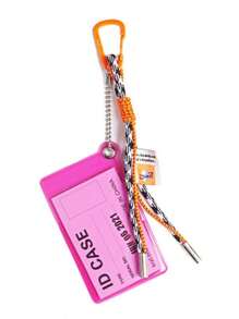 1pc Y2K Candy-Color PVC Clear Card Holder – Transparent Bus / Meal / Access Pass Case With Holographic Hanging Charm Jelly Bag Accessory Back-To-School & Streetwear 2025 For Women Money Wallet Mini Wallet Purse Wallet School Supplies Card Wallet