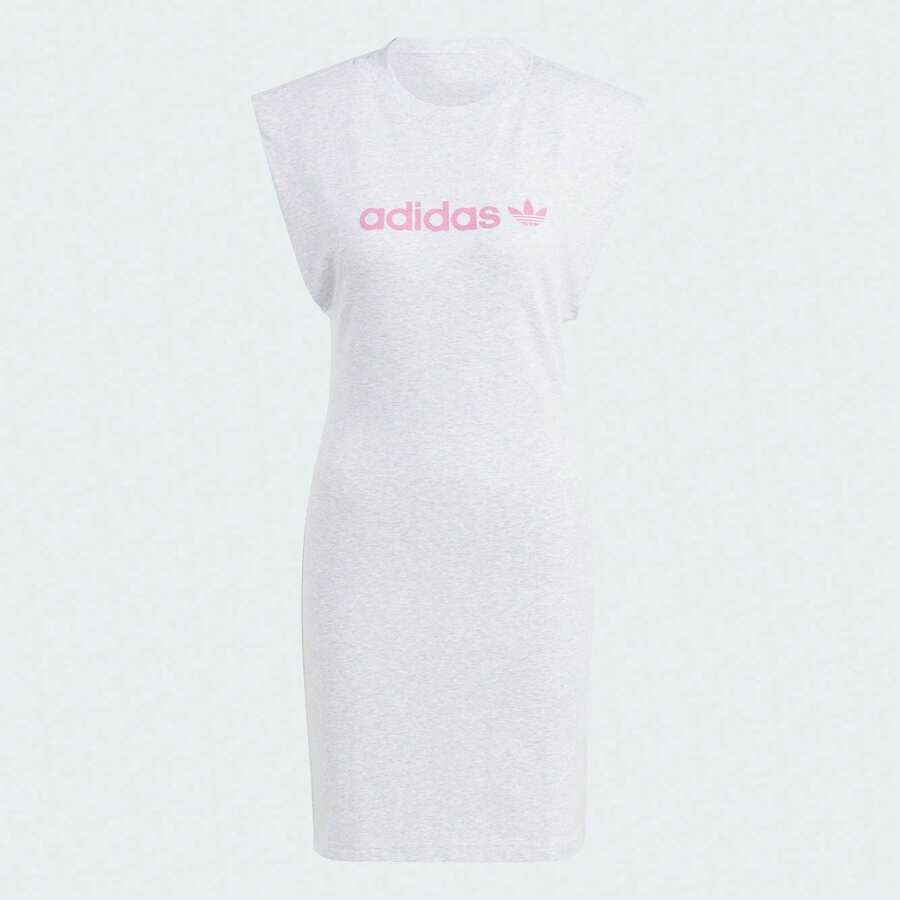 Adidas Women's Casual Sleeveless Round Neck Fitted Sports Dress, Summer - Light Heather Gray - View 1
