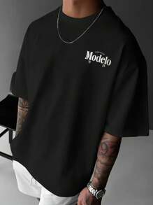 100% Cotton Men's Breathable Short-Sleeved T-Shirt, Western Retro Cowboy Knight Letter Slogan Pattern, Fashionable And Casual Men's Clothing For All Seasons, 180 Grams Of Soft And Comfortable Cotton, Versatile And Durable Men's Short-Sleeved