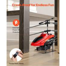 RC Helicopter, 2.4GHz Flying Remote Control Helicopter With Shooting Mode, 3.5 Channel RC Airplane For Kid, Altitude Hold, One-Key Take Off/Landing & LED Lights, Toys For Kids Ages 14 And Up - Đỏ - Xem 5
