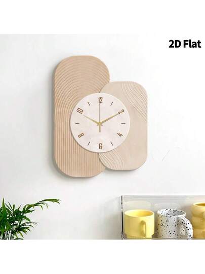 2D Flat 1pc Verlichting Luxe Moderne Creativity Wand Clock, Ultra Quiet Quartz Movement, No Ticking Sound, ation Painting Klok Living Room, Bedroom Office, able Watch, Unique Personalized, Clear Reading Time, In Bedroom, Studio, Ho Study, Kitchen Cafe, Perfect Family Friends Home Room view 9