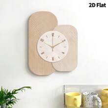 2D Flat 1pc Light Luxury Modern Creativity Wall Clock, Ultra Quiet Quartz Movement, No Ticking Sound, Quiet Decoration Painting Wall Clock For Living Room, Bedroom And Office, Fashionable Bedroom Clock Decoration Wall Watch, Unique Personalized, Ultra Clear Reading Time, Suitable For Clock Decoration In Living Room, Bedroom, Office, Studio, House, Study, Kitchen And Cafe, Perfect Decoration Gift For Family And Friends Home Decor Room Decor