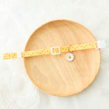 1pc Pet Cat Collar, Cute Daisy Flower Cat Collar For Summer, Cat Necklace Accessory, Adjustable Non-Choke Collar With Bell, Lace Flower Cat Collar, Suitable For Small Dogs And Cats