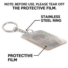 Catygift Llavero con renderizado de IA personalizado a partir de una foto, estilo de figura de juguete de dibujos animados, recuerdo conmemorativo personalizado, llavero con personaje basado en foto apreciada, regalo de Navidad para seres queridos, regalo de condolencia único, ambiente cálido