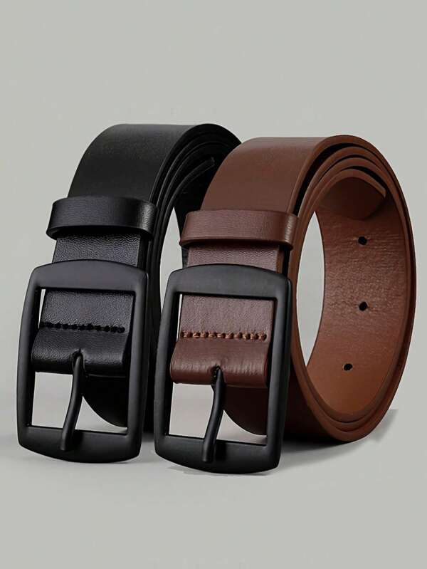 Herren Mode PU Leder Gürtel, minimalistisches Retro Design, glatter Schnallenverschluss, geeignet für Herren Alltag, Lässig, Party, Urlaub, Arbeit, Valentinstag, Herbst, Halloween Herbst-Winter Accessoires, geeignet für Teenager, Jugendliche, Herren, Lässig, Outdoor, Athletisch, Urlaub, Abschlussgeschenke, Geburtstag, Alltagskleidung Halloween, Lässig, Business, Straße, Boho, Western, Outdoor, Geschenk für Männer, Ehemann, Freund, Vater, Weihnachten