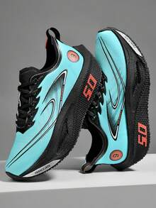 Men's Outdoor Carbon Plate Sports Shoes, Running Shoes For Racing, Training, Half Marathon, Speed Running Shoes; Women's Sports Shoes, Track And Field Competition Sports Shoes, Women's Road Running Shoes, Mesh Breathable Shoes With Wear-Resistant, Shock-Absorbing, Anti-Slip Soles - Black - View 4