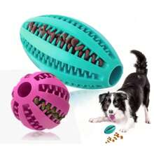 Pet Dog Chew Toys Teeth Cleaning Snack Ball Pet Dog Toy Ball Natural Rubber Super Tough Interactive Bouncy Pet Supplies