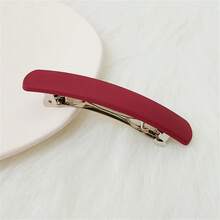 1 件全新哑光一体式弹簧夹，简约优雅大号半丸子发夹，纯色发饰，爪夹，发夹，发夹，发夹，发夹