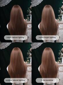 alicegarden 1 Piece Synthetic Heat-Resistant ,Long Straight Hair Wig In Gold Wigs , Made From Fiber, Suitable For Daily Use, Natural And Realistic False Hair(Excluding Accessories)