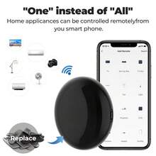 WLAN Alexa 远程控制智能生活设备红外中继器、红外控制中心、通过语音和智能生活/涂鸦应用程序控制、兼容 Echo Home、无需电池 - 黑色 - 查看 5