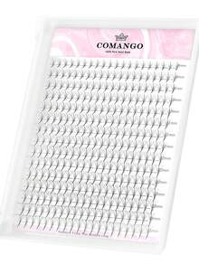 CoMango 300Fans C/D 5D Wispy 预制扇形睫毛延长 0.07MM 尖头底座仿貂皮尖刺睫毛 Wispy 3D 俄罗斯卷单根睫毛延长 睫毛簇、睫毛簇、单根睫毛、睫毛、假睫毛 - 黑色 - 查看 7