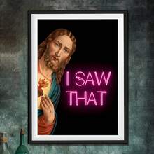 1pc Canvas Art Print,I Saw That Interesting One,Wood Framed Painting (1) Thickness 2. 5 Cm/ 1 Inch-Home Decoration For All Occasions,Ideal New Year, Valentine's Day,Thanksgiving,Easter,Christmas Gift,Room Decoration Aesthetic,Wall Decoration Art,Perfect Gift,Autumn And Winter Wall Decoration,Living Room Decoration, Bedroom Decoration, Kitchen Decoration, Entry Decoration, Bathroom Decoration, Direct Wall Painting, High Quality Wall Painting Poster,Modern Home Decoration Stretched And Framed Ready To Hang