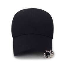 1 Mũ bóng chày Unisex trơn màu, dây đeo ba vòng phong cách Hàn Quốc, mũ snapback cho cặp đôi dã ngoại, lý tưởng cho mùa xuân và mùa hè - mũ bóng chày - Xem 4