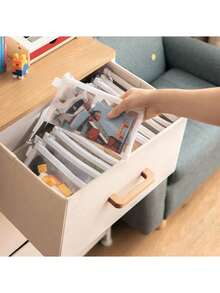 Toy Storage Bag Building Block Puzzle Sub-Package Bag Children Small Particle Zipper Transparent Finishing Storage Box - White - View 2