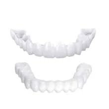 2pcs/4pcs Realistic Teeth Whitening Smile Dental Veneers Set (2pcs Includes 2 Dental Gel And Upper Teeth + Lower Teeth), One-Time Use, One Size Fits All