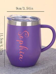 1pc Custom 12oz Stainless Steel Vacuum Insulated Tumbler With Handle - Personalized Egg-Shaped Cup, Modern, Bohemian, Perfect Birthday Gift For Lover, Girlfriend, Mother, Father, Ideal For Valentine's Day, Anniversary, Christmas, Thanksgiving,Multi-Functional,Durable,Ornamental,Reusable,Exquisite,Stylish,High-Quality,Colorful,Modern,Custom,Personalized,Unique - Multicolor - View 5