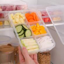 1/5 hộp đựng thực phẩm - Hộp đựng cơm trưa Bento nhiều ngăn có thể tái sử dụng, thích hợp cho gia đình, trường học, công việc và du lịch, có nắp đựng thực phẩm, hộp đựng đồ ăn nhẹ, hộp đựng cơm trưa Bento có thể kiểm soát khẩu phần cho người lớn, khay đựng trái cây - trong suốt - Xem 4