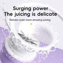 650ml Large Capacity Wireless Portable Electric Juicer, Hot And Cold Multi-Function, 20-Blade Powerful Ice Crusher, USB Rechargeable Double Cup, Long Term Heat Preservation - Multicolor - View 9